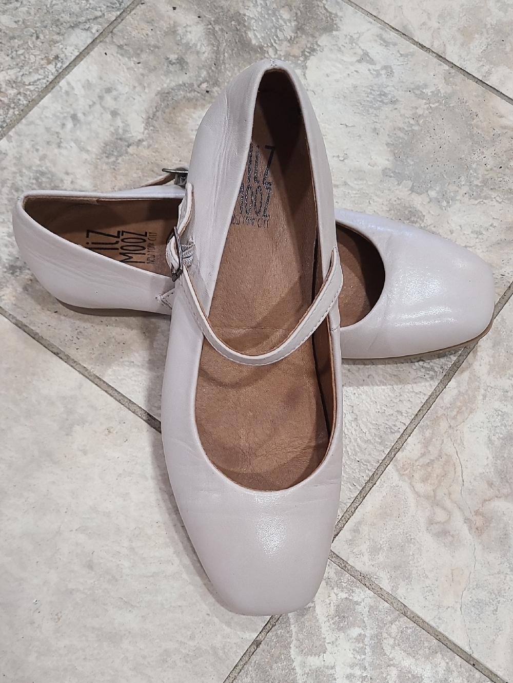 Miz Mooz Cream Mary Jane Flats